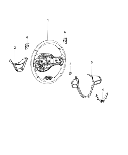 2017 Jeep Cherokee Wheel-Steering Diagram for 5QV34DX9AE