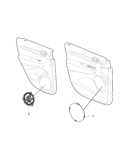 2014 Dodge Durango Speakers, Door Diagram