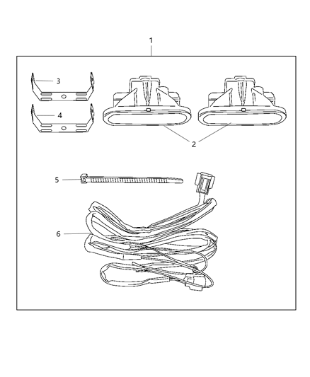 2012 Ram 1500 Light Kit - Fog Diagram