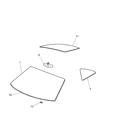 2007 Chrysler Crossfire Inside Rear View Mirror Diagram for 5140730AA