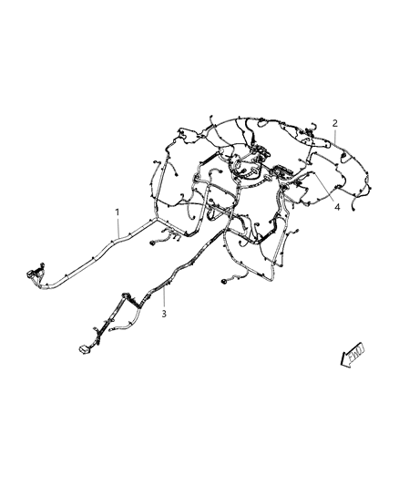 2013 Dodge Viper Wiring-Rear FASCIA Diagram for 5035155AD