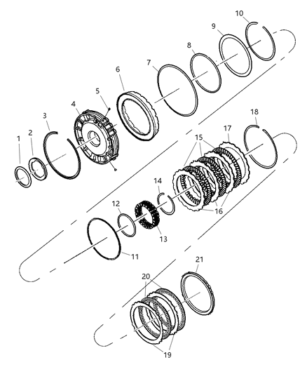 2006 Jeep Grand Cherokee 2 & 4 Clutch Retainer Diagram