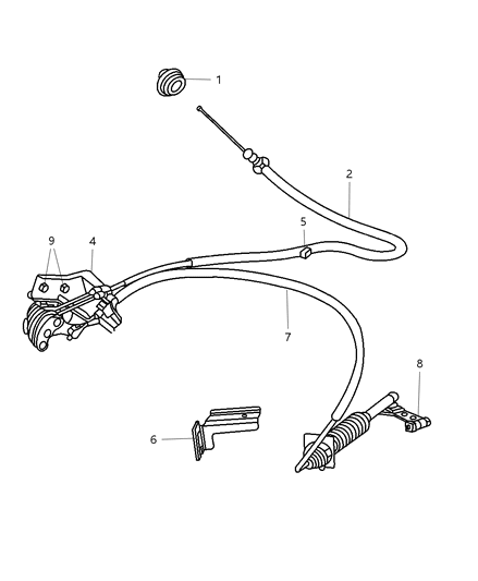 2002 Dodge Grand Caravan Bracket-Cable Mounting Diagram for 4861472AA
