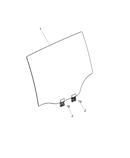 2021 Jeep Compass Glass, Rear Door Diagram