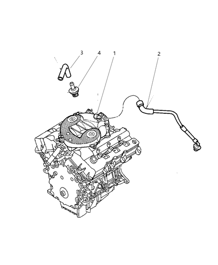 2001 Chrysler LHS Crankcase Ventilation Diagram 1