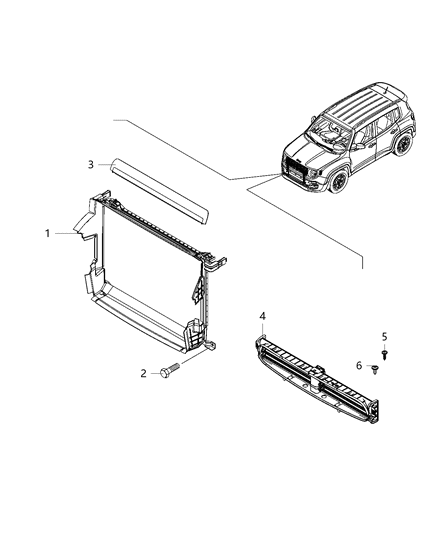 2019 Jeep Renegade Shroud And Related Parts Diagram 2