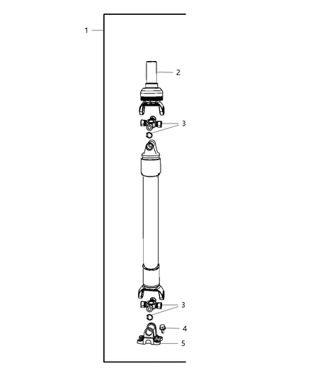 2009 Dodge Ram 1500 Rear Drive Shaft Diagram for 68034652AA