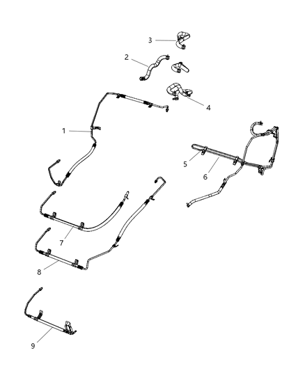 2011 Dodge Journey Cooler-Power Steering With Hose Diagram for 68058397AB