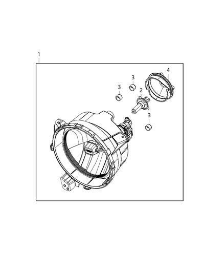 2020 Jeep Gladiator Parts, Headlamp Service Diagram 3