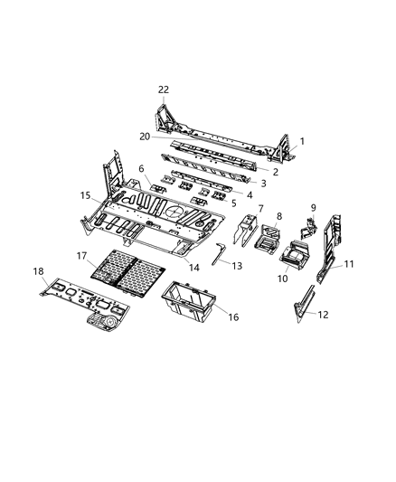 2021 Ram ProMaster 3500 REINFMNT Diagram for 68185132AA