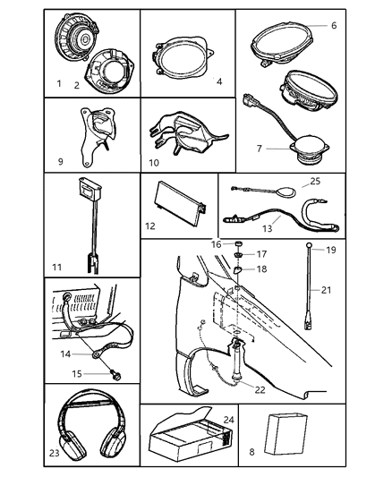 2005 Dodge Caravan Speakers-Antenna Diagram