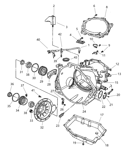 2001 Chrysler Prowler Case & Related Parts Diagram