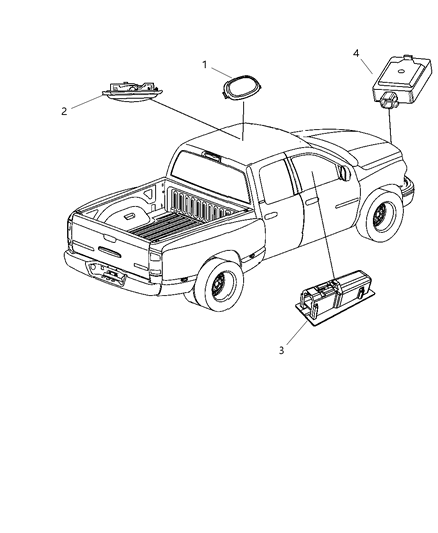 2008 Dodge Ram 1500 Lamp-Dome Diagram for 5JG58TL2AD