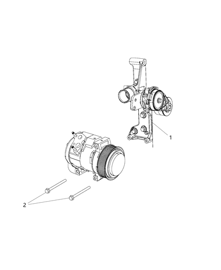 2017 Ram 3500 A/C Compressor Mounting Diagram 2