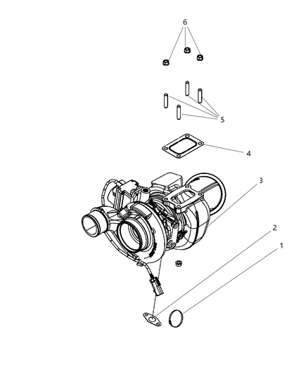 2007 Dodge Ram 3500 SENSORKIT-Turbo Speed Sensor Diagram for 68018919AA