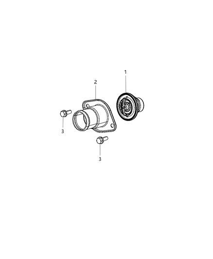 2012 Jeep Grand Cherokee Thermostat & Related Parts Diagram 4