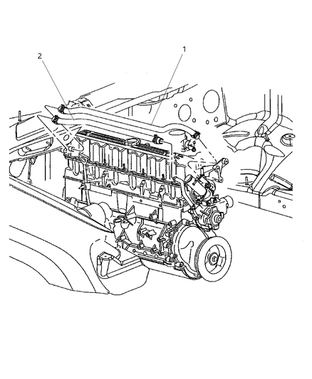 2004 Jeep Grand Cherokee Hose-Heater Return Diagram for 55115897AB