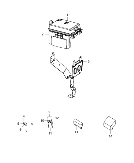 2013 Dodge Challenger Diode Diagram for 5179025AA