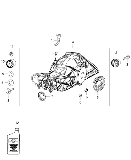 2015 Dodge Durango Axle Assembly And Components Diagram 1