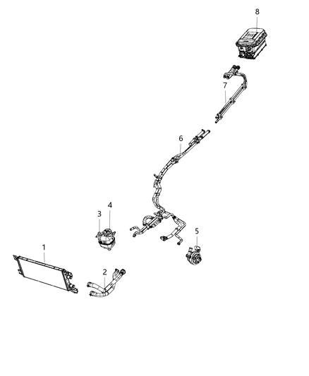 2018 Jeep Wrangler HOSE/TUBE-COOLANT Diagram for 68282201AB