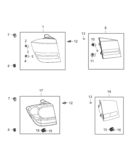 2019 Dodge Journey Lamps - Rear Diagram 2