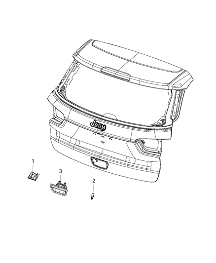 2021 Jeep Compass Switches, Doors, Mirrors And Liftgate Diagram 1