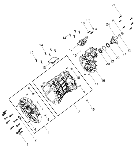 2013 Dodge Challenger Transmission Shifter Diagram for 68056696AA