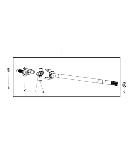 2015 Ram 3500 Pickup Shaft, Axle Diagram 1