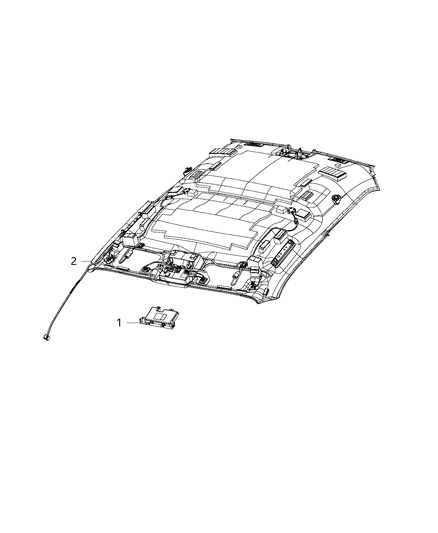 2018 Dodge Challenger Module, Compass & Garage Opener Diagram