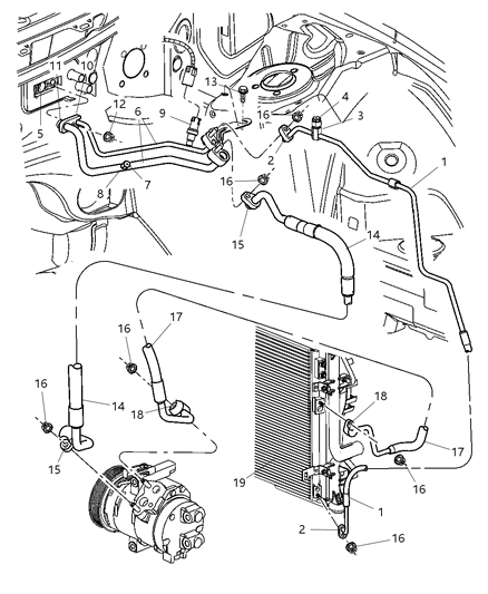 2006 Chrysler 300 A/C Plumbing Diagram