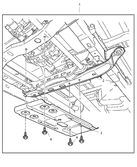 2004 Dodge Ram 1500 SKID - Transfer Case Diagram for 82207963