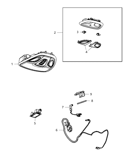 2012 Dodge Dart Lamps, Interior Diagram