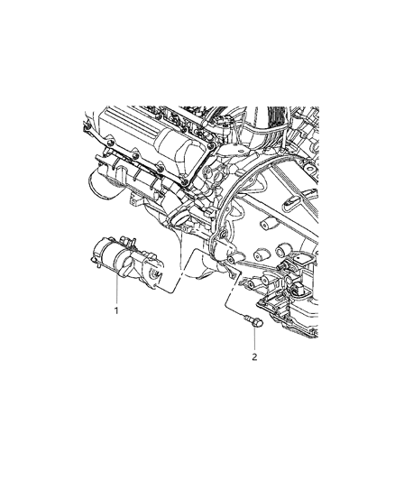 2007 Dodge Durango Starter & Mounting Diagram 1