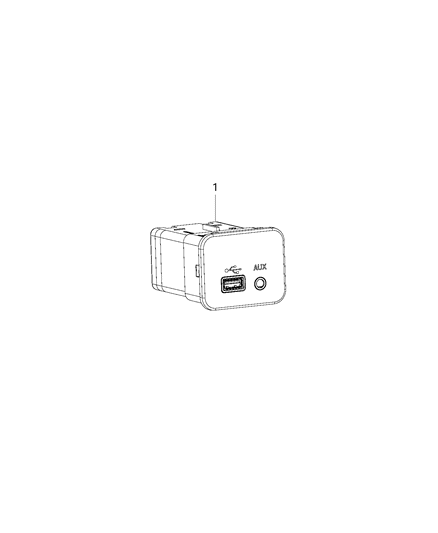 2017 Chrysler 200 Usb-Media Hub Diagram for 68283703AA