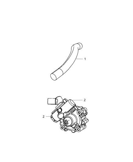 2008 Jeep Wrangler Power Steering Pump Diagram for RX060171AE