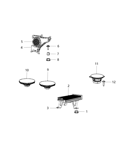 2019 Dodge Journey Speakers, Amplifier And Sub Woofer Diagram