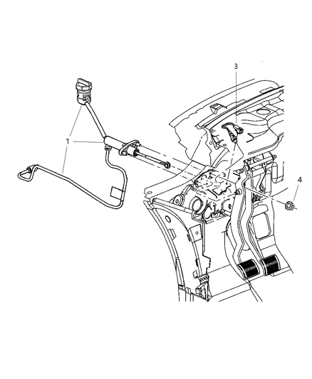 2003 Chrysler Sebring Sedan & Convertible Control, Master Cylinder Diagram