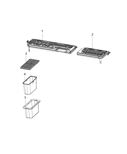 2020 Ram 1500 Load Floor, Cargo Diagram 1