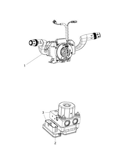 2016 Ram ProMaster City Modules, Brake, Suspension & Steering Diagram