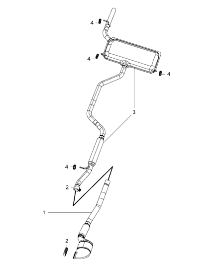 2010 Chrysler Sebring Exhaust System Diagram 1