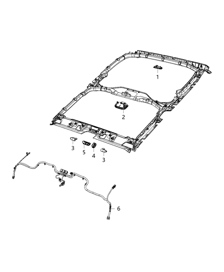 2018 Jeep Wrangler Lamp-Dome Diagram for 6CD43TX7AF