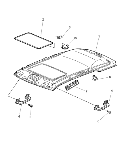 1999 Jeep Grand Cherokee Handle-Roof Grab Diagram for 5FS60RK5