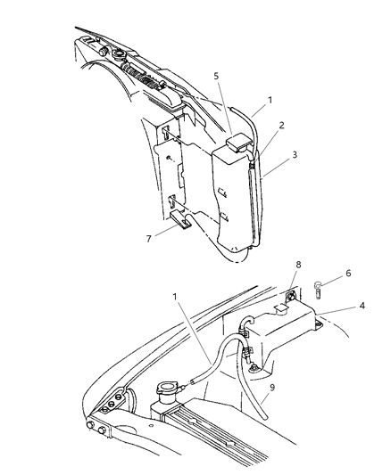 1997 Dodge Ram 3500 Coolant Tank Diagram