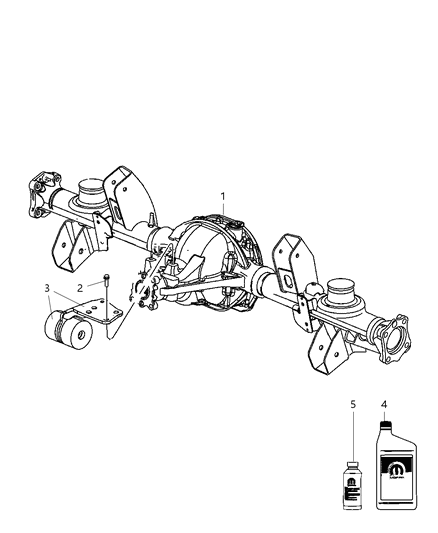 2009 Jeep Commander Rear Axle Assembly Diagram 1