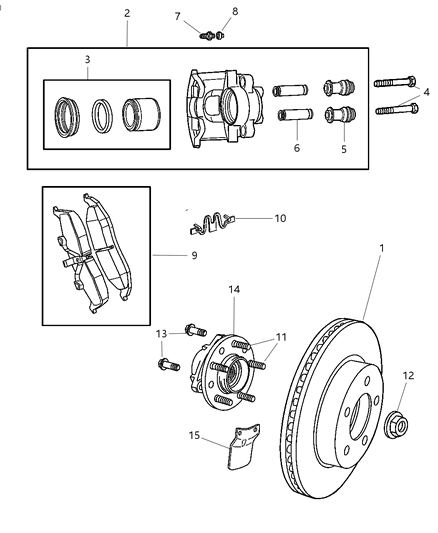 2000 Dodge Intrepid RETAINER-Brake Diagram for 4779055