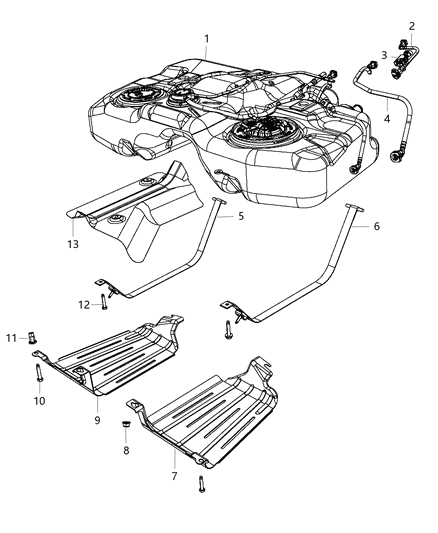 2012 Jeep Patriot Fuel Tank Diagram for 5105574AG