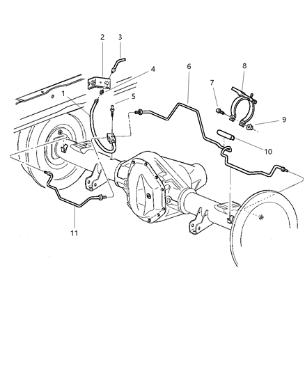 2001 Dodge Ram 1500 Line-Brake Diagram for 52009910AB