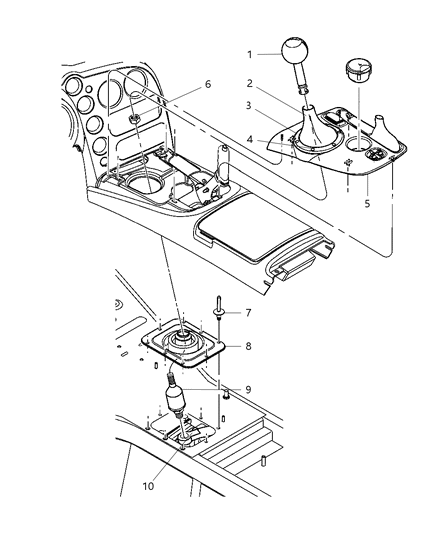 2008 Dodge Viper Knob-GEARSHIFT Diagram for SG081D5AA