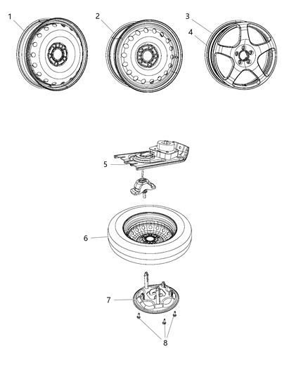 2020 Dodge Durango Spare Wheel Stowage Diagram