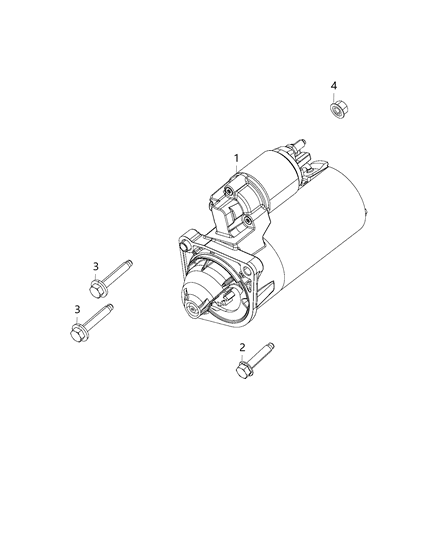 2021 Jeep Wrangler Starter & Related Parts Diagram 4